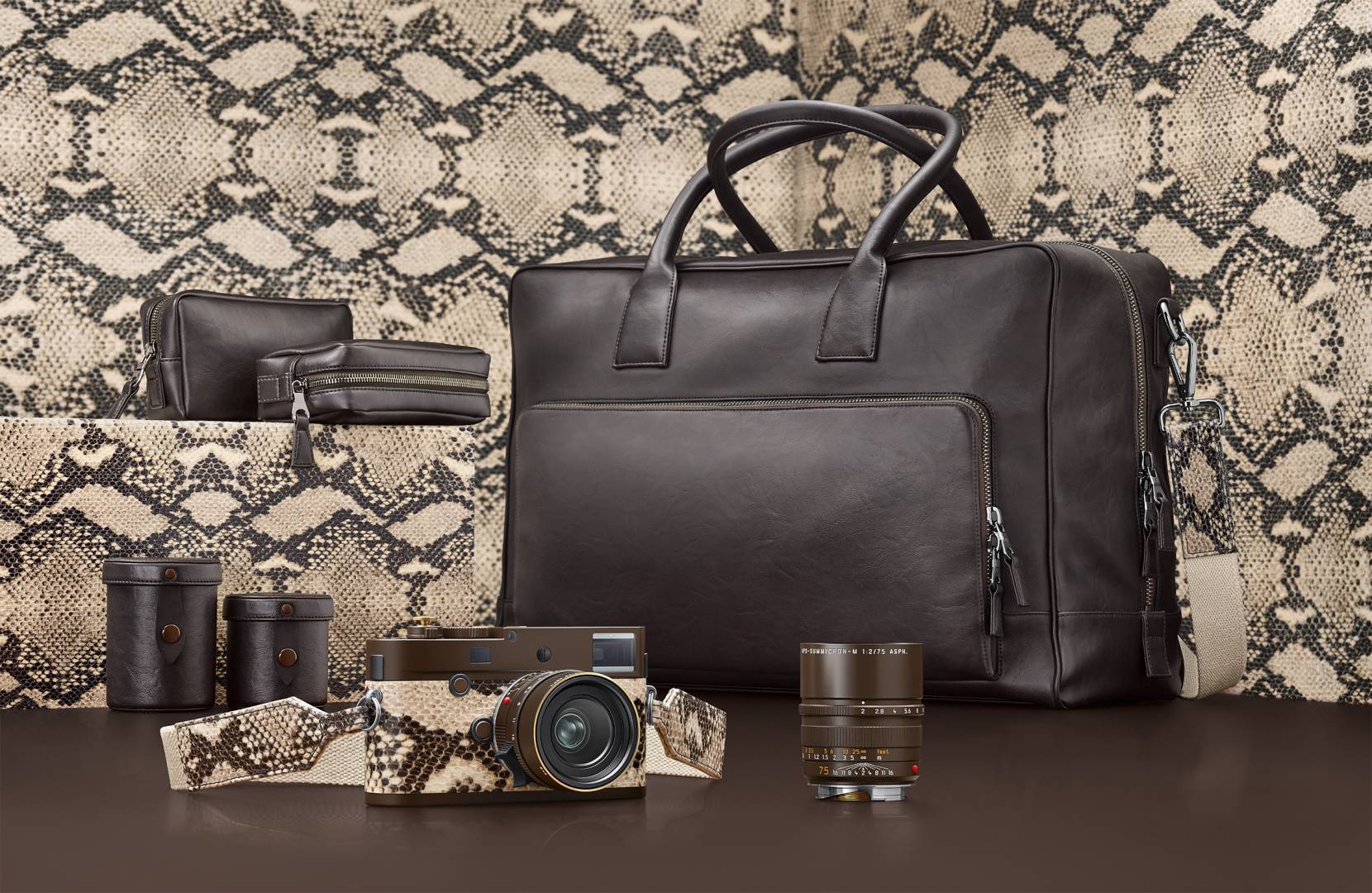 It's the complete works and not a bit of real animal skin in sight. The Kravitz Drifter Leica Monochrom edition costs £20,500.