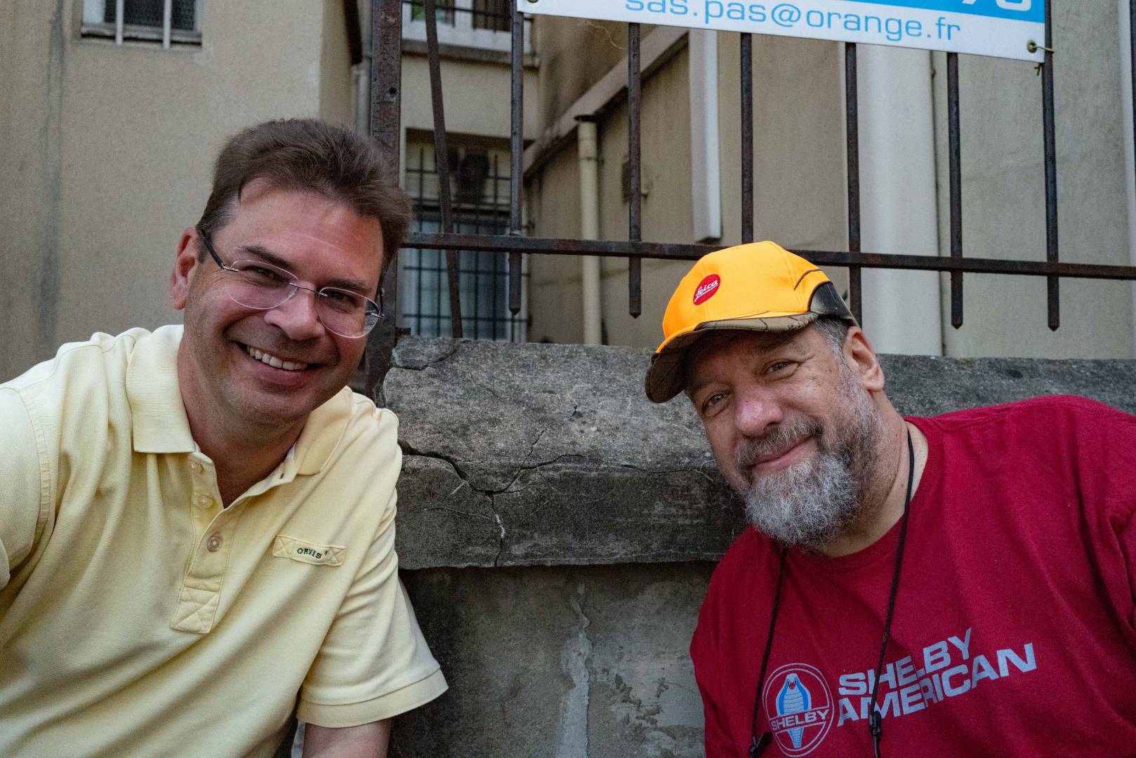 Early bird dealers from London waiting to pounce on the worms. Mark Krukowski of JK Cameras and Ivor Cooper of Red Dot Cameras