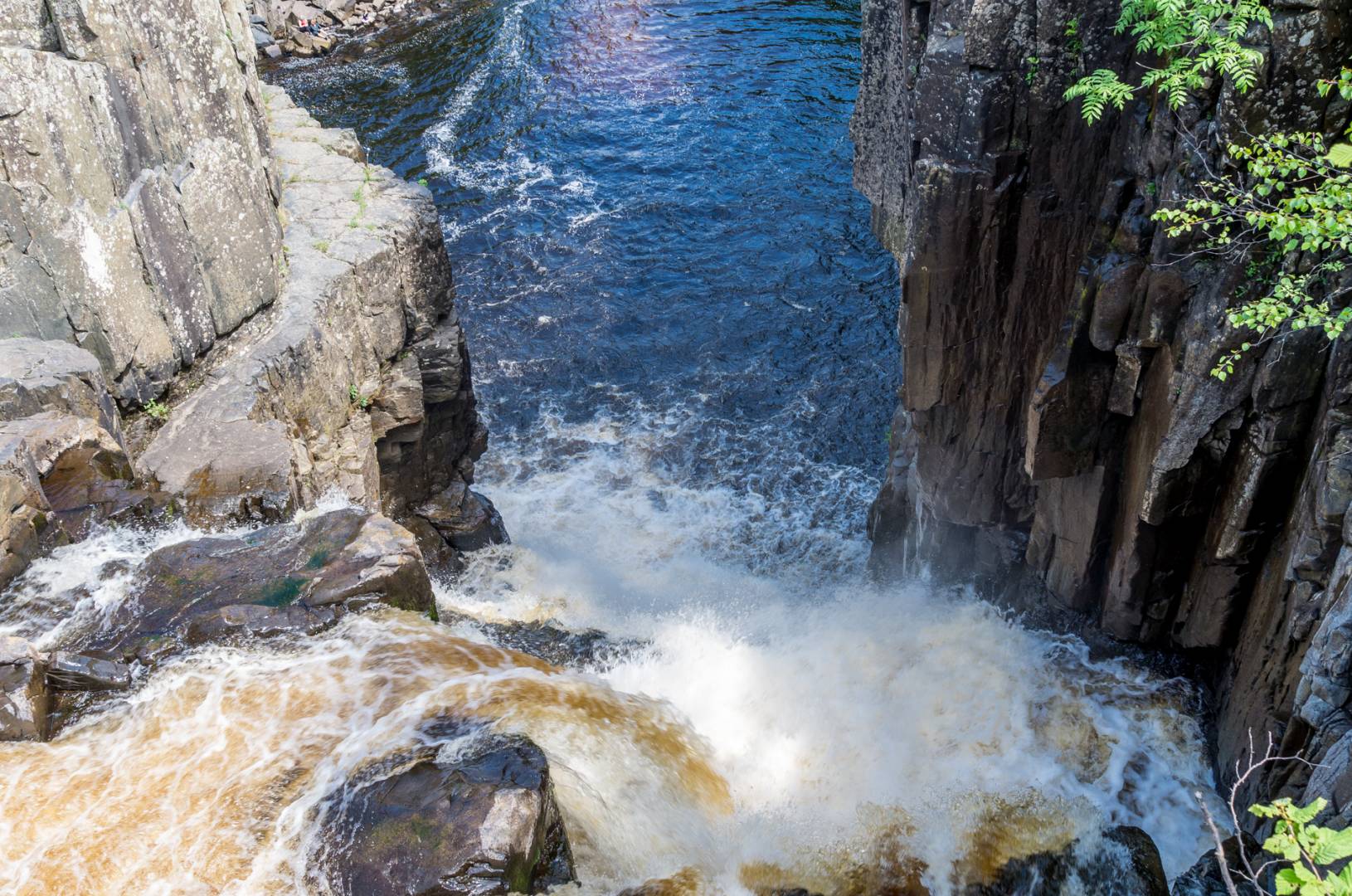 View from the top of High Force - not for the faint of heart and definitely not recommended in heavy waters