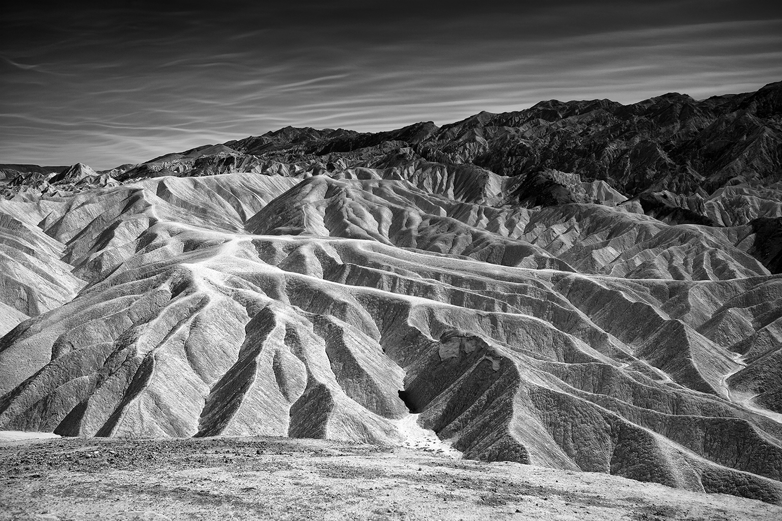 Eroded canyonscape at Zabriskie Point, Death Valley