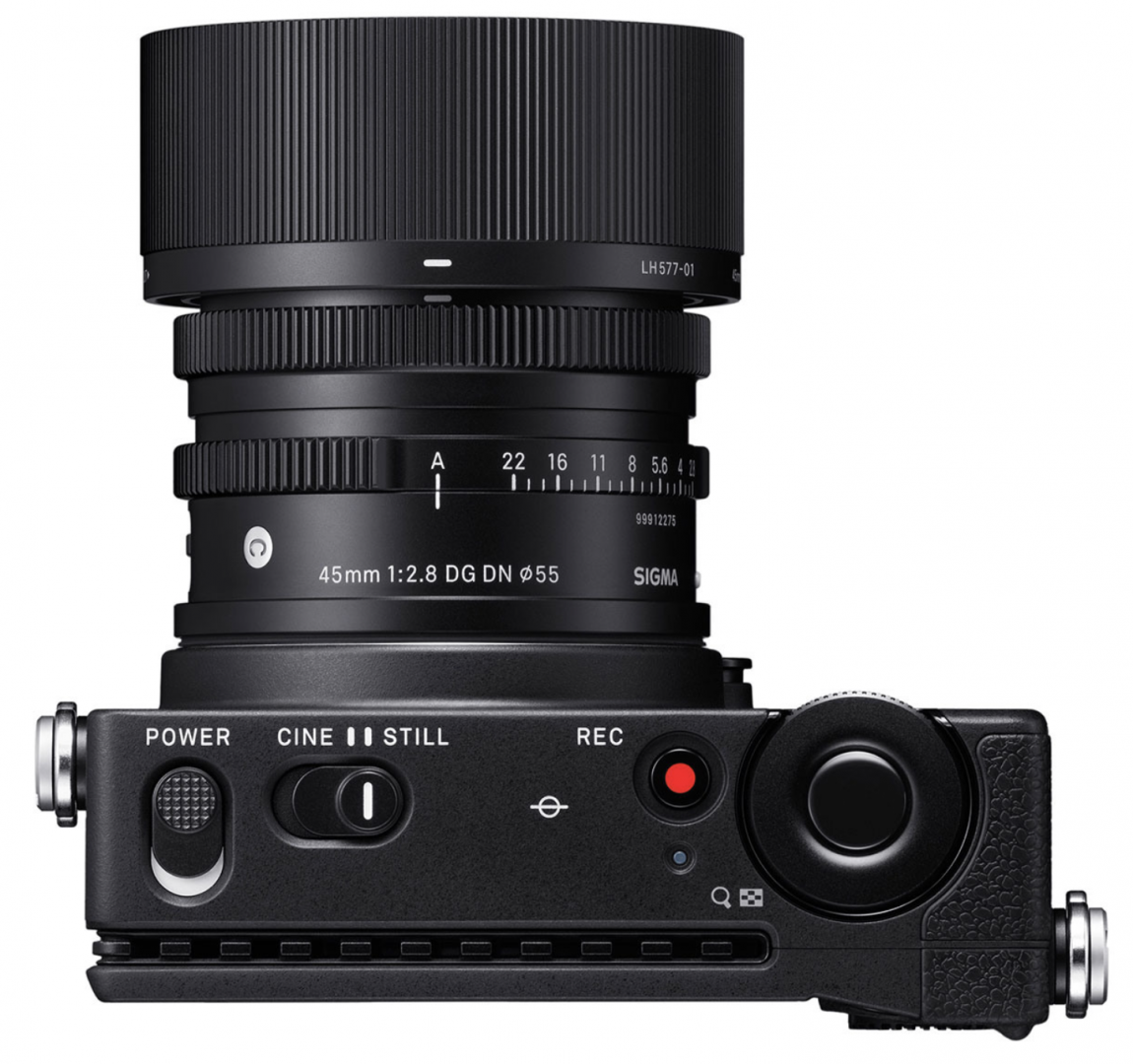 Sigma's cine-centric fp will cost less than expected. The 45mm f/2.8 lens seen here has already been a hit with L-mount stills photographers because of its small size and realistic price