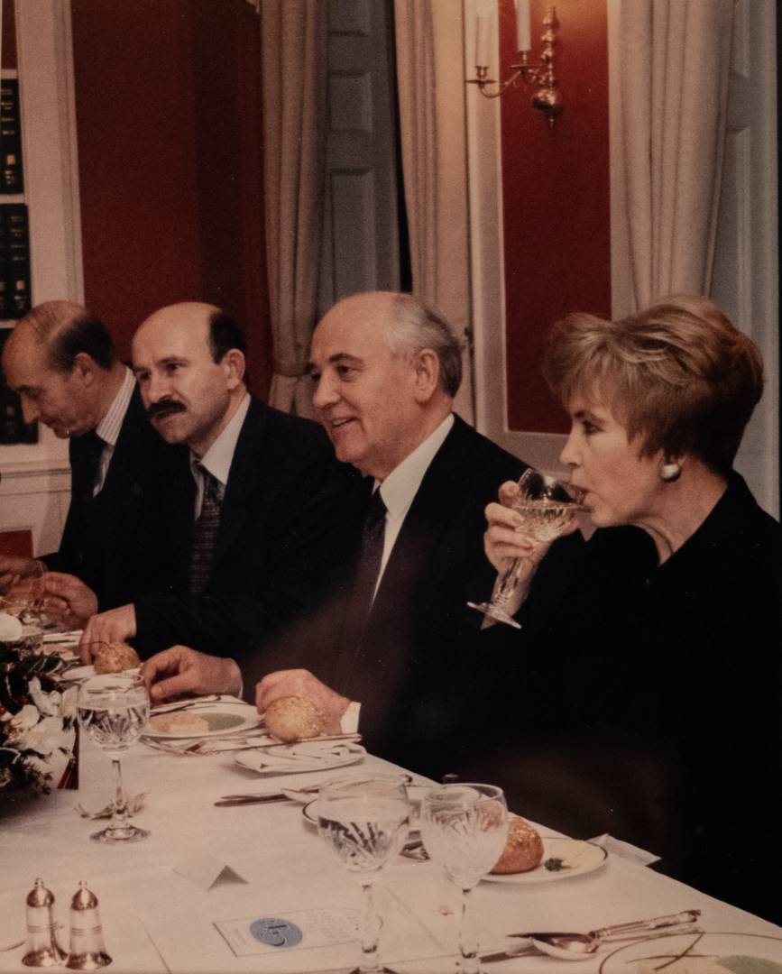 On the left is the famous Gorbachev interpreter, Pavel Palazhchenko