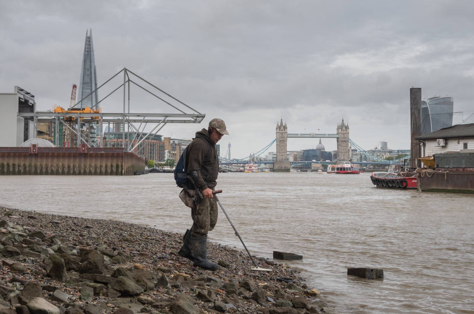 Using a modern metal detector to search for ancient treasures