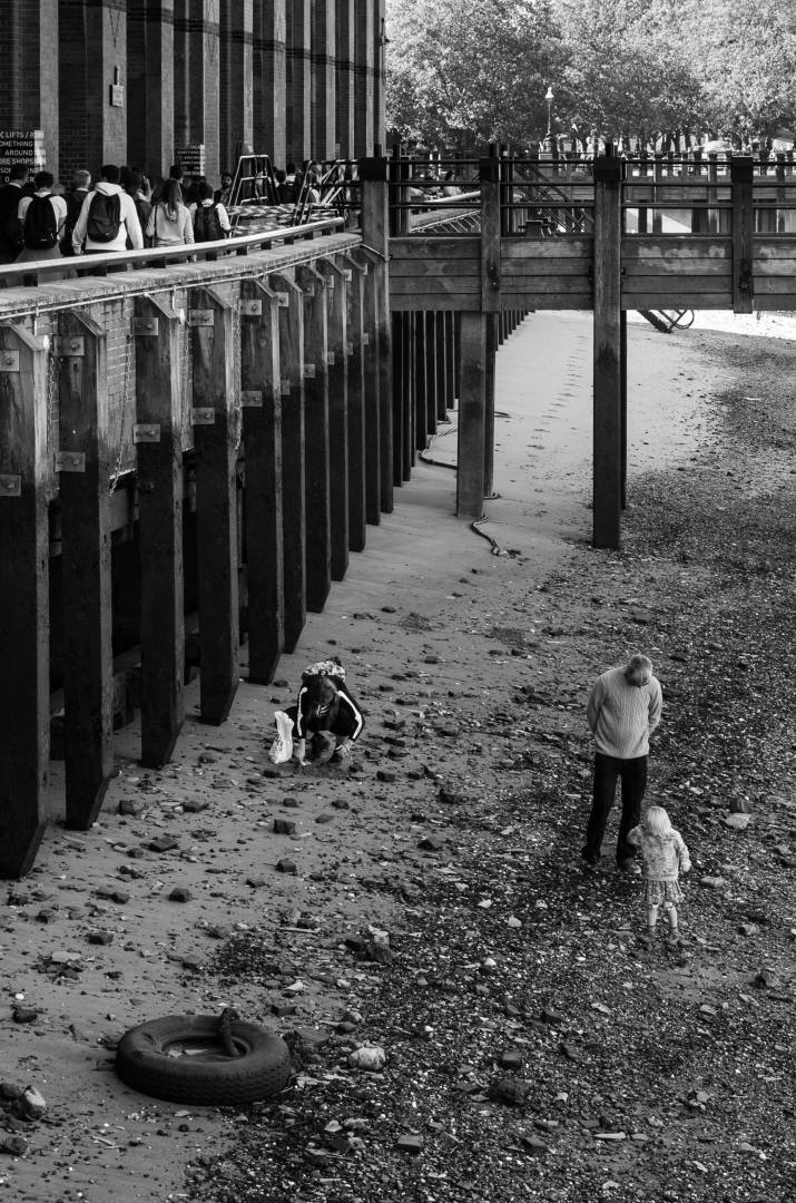 Searching for treasures unseen by the world walking by