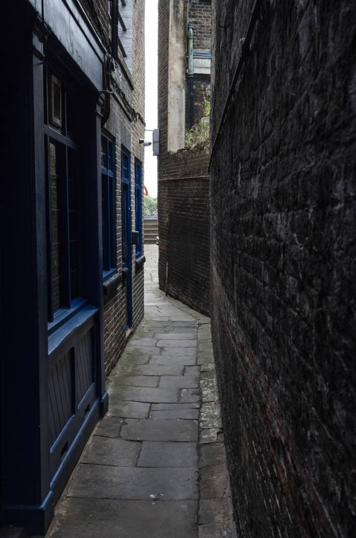 Beside The Town of Ramsgate pub to Wapping Old Stairs