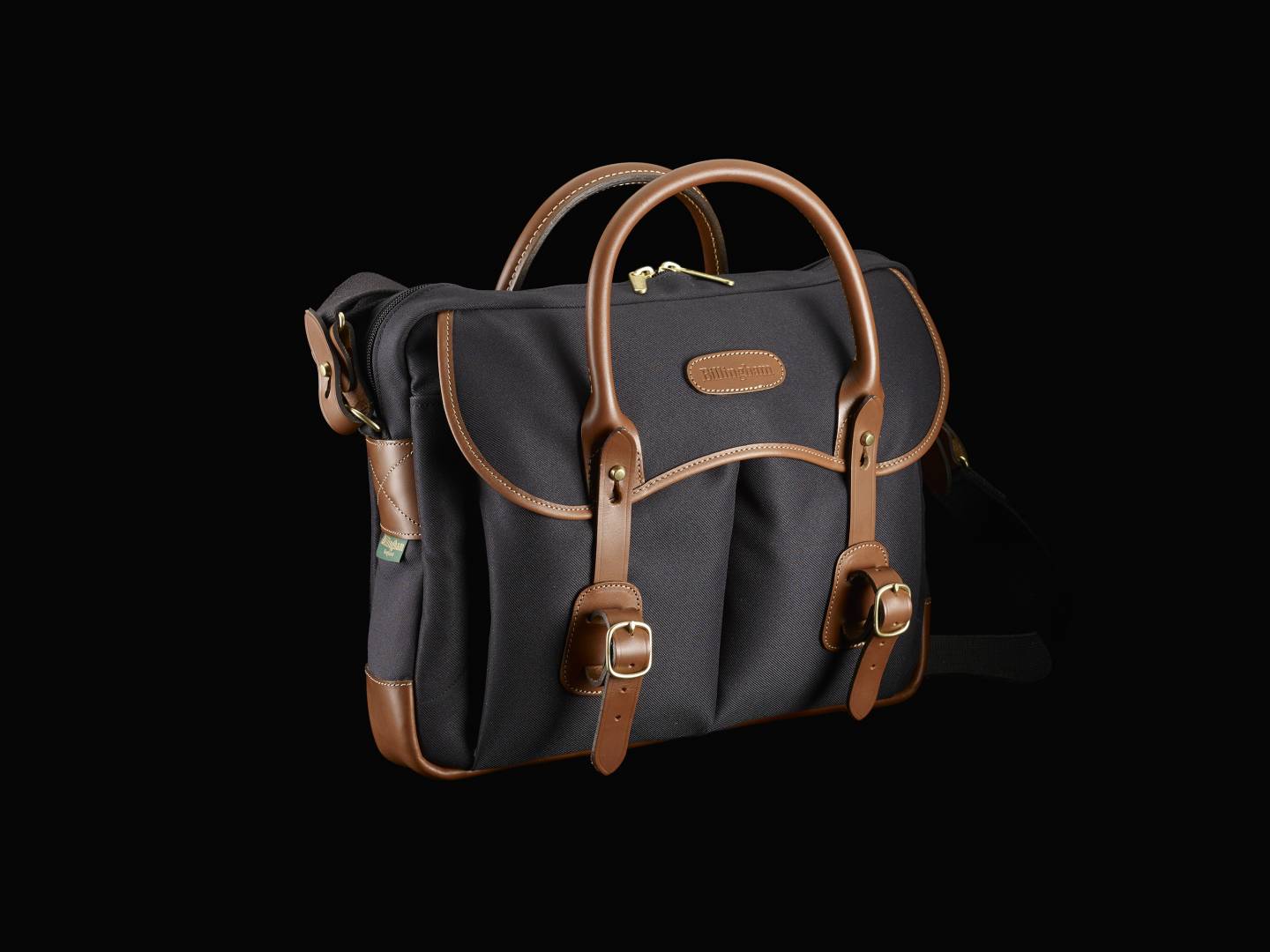 Rather more discreet, black with contrasting leather