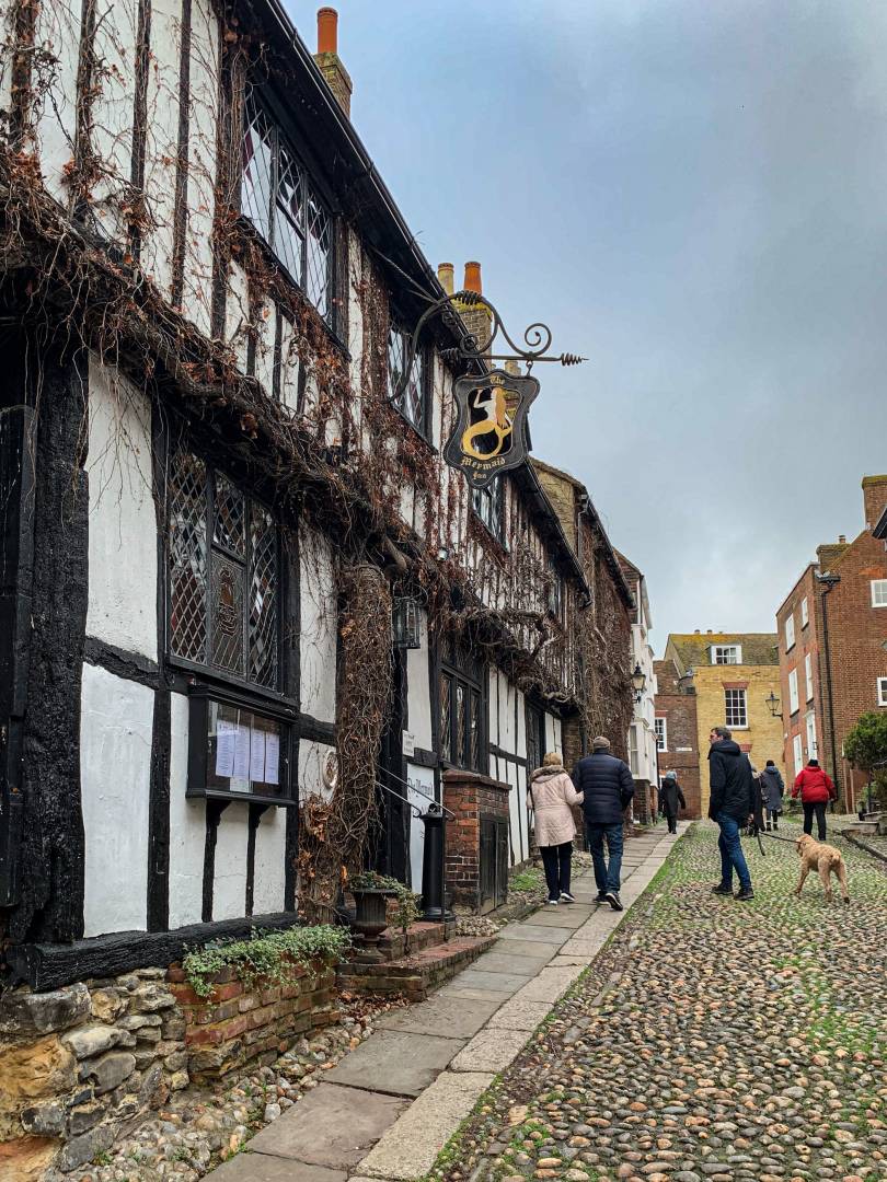 The Mermaid Inn on the cobbled hill of Mermaid Street.