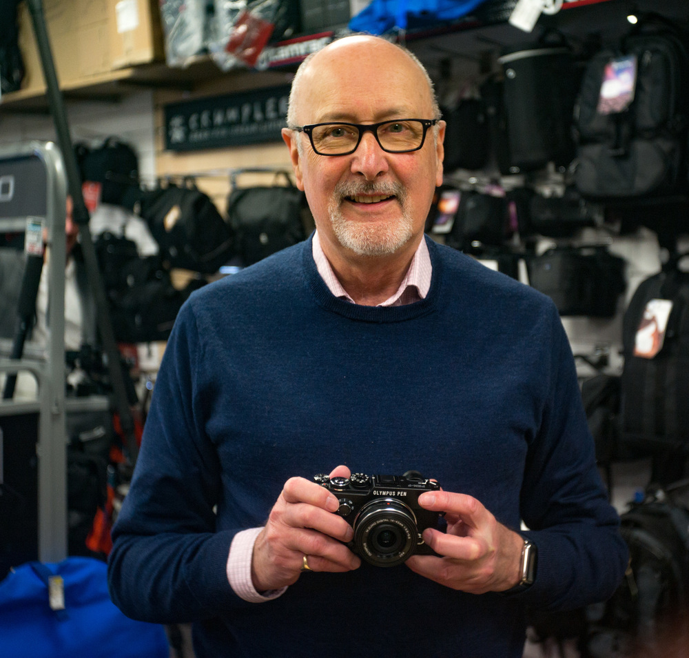 Mike with the Olympus PEN-F in 2016. Will it be a PEN-branded camera in 2021?