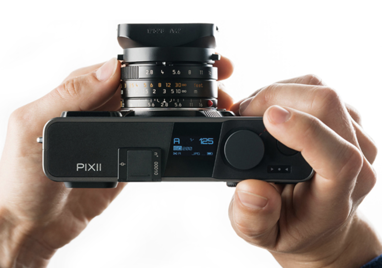 Minimalist controls, a useful status screen and a compact body make for a neat combination with smaller M lenses (all images from the Pixii website)