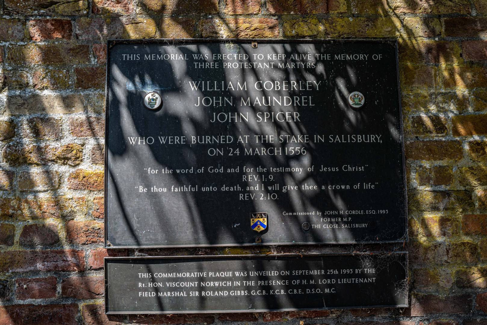 Salisbury has had its moments, as here in 1556 when three protestants were burned at the stake during the reign of Queen Mary.