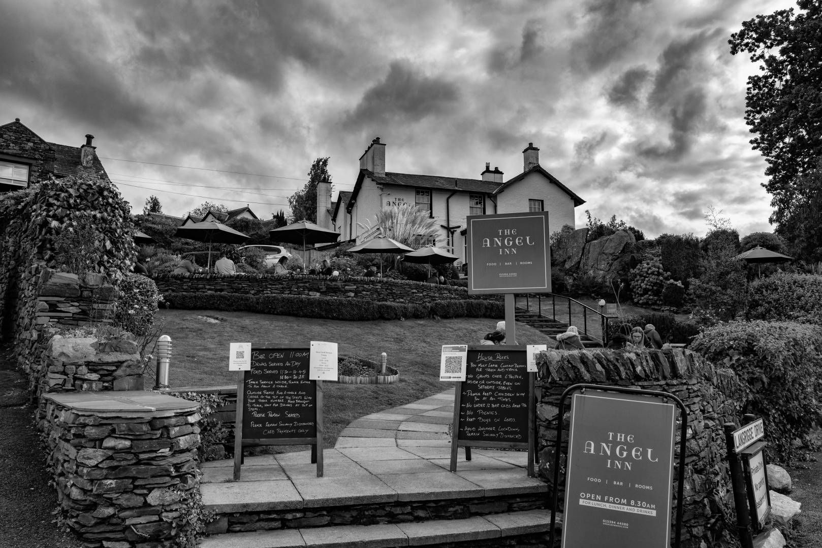 Lunch stop at the Angel Inn in the centre of Bowness-on-Windermere