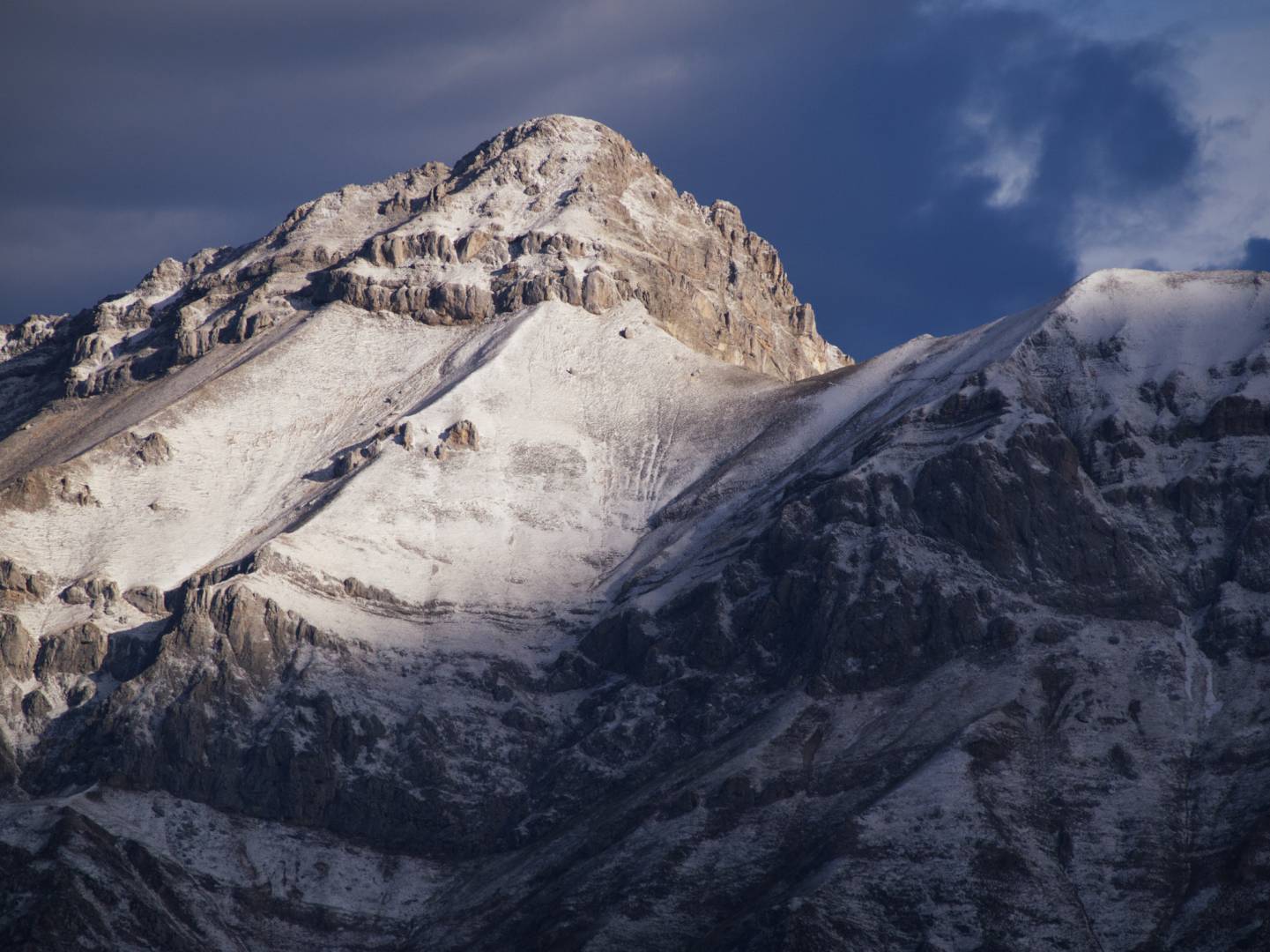 Southeast side of Pizzo Cefalone bathed in the sunrise light