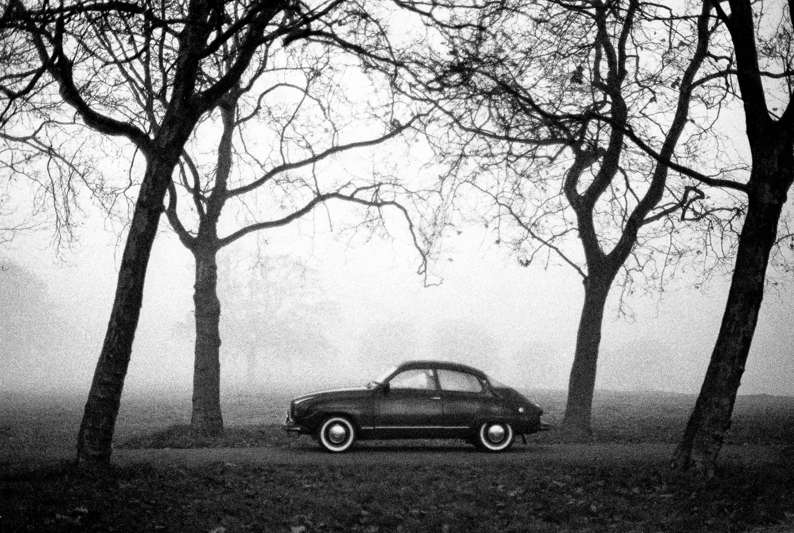 Being preoccupied with style had many side effects including an impractical but very cool first car (Saab 96) and the willingness to drive it across Hampstead Heath at dawn. Nikon FE2 & 50mm f/1.4 Nikkor