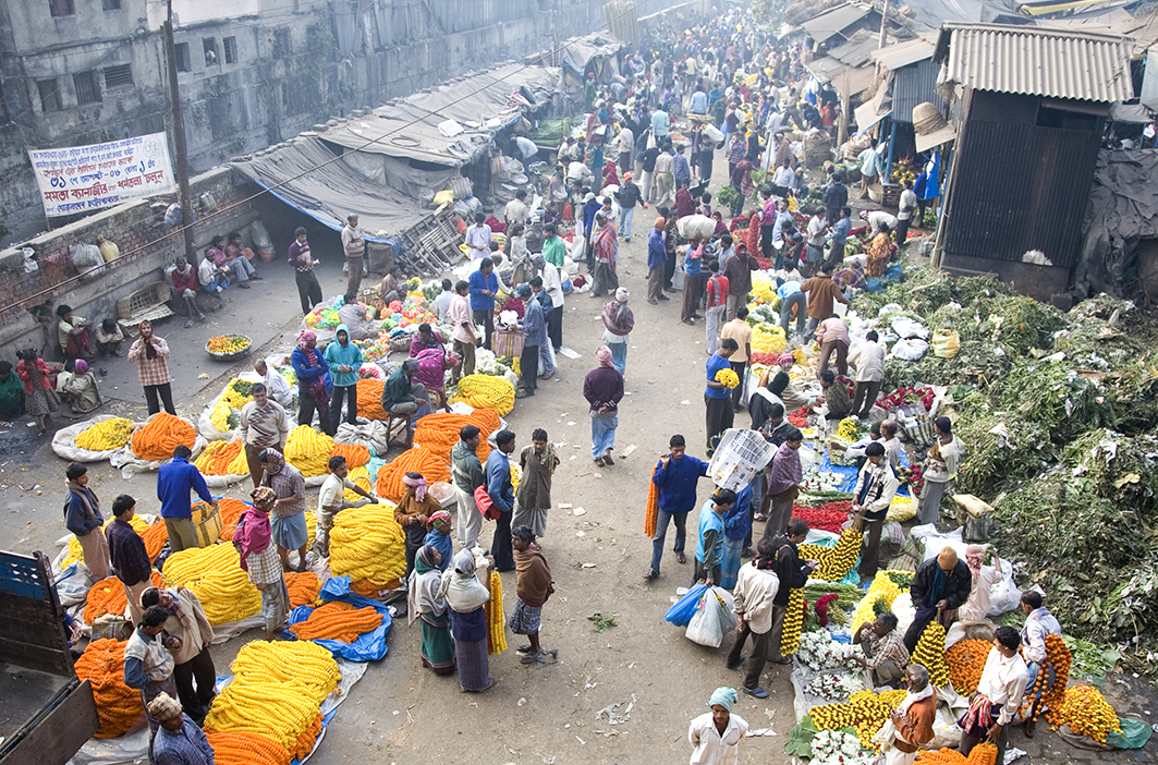 Flower Market from Howrah Bridge