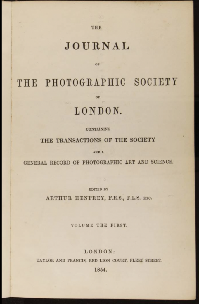 Royal Photographic Society: Browse 165 years of photographic history