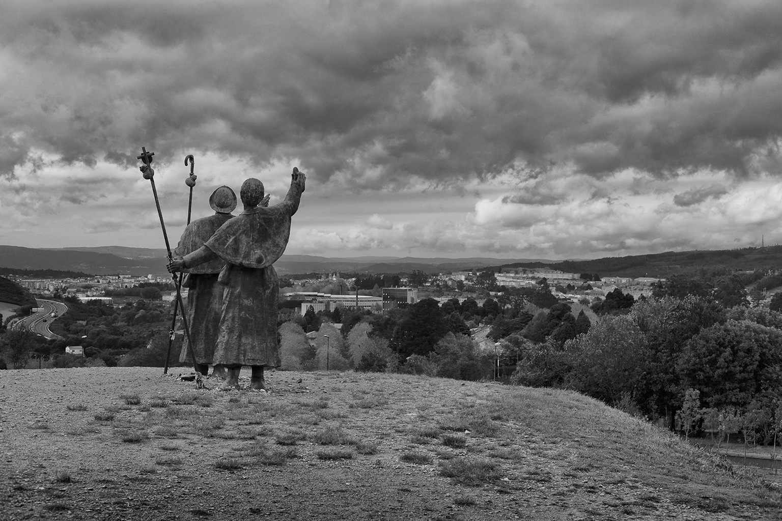 Joyous arrival: Santiago de Compostela