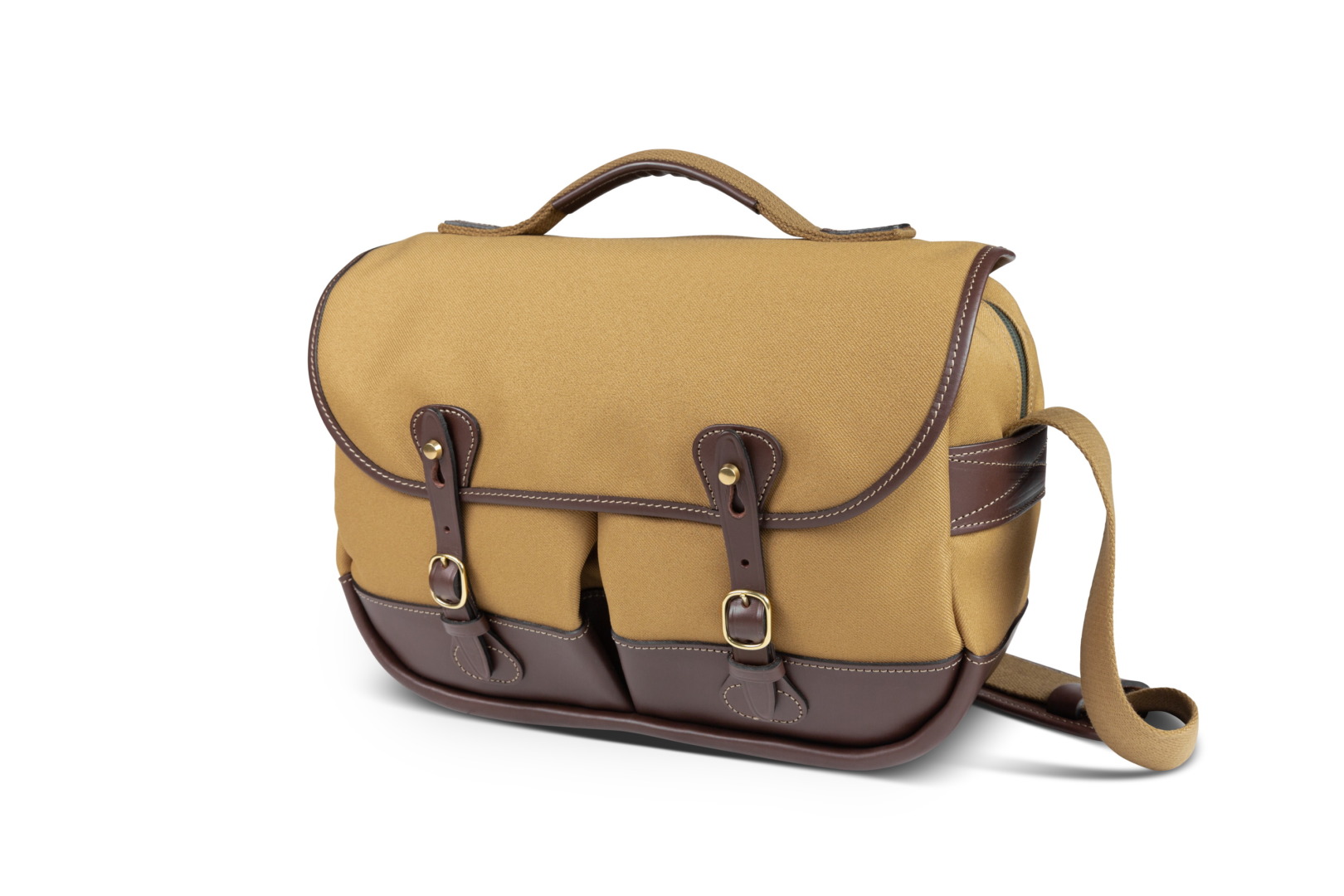 Tradition says khaki, and this bag with chocolate trim is a handsome piece of kit