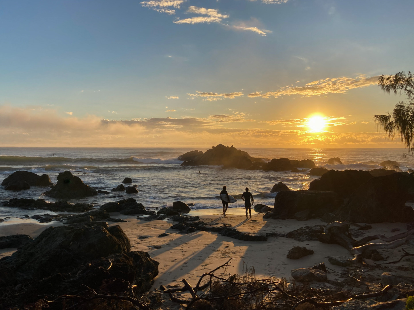Surf beach sunrise
