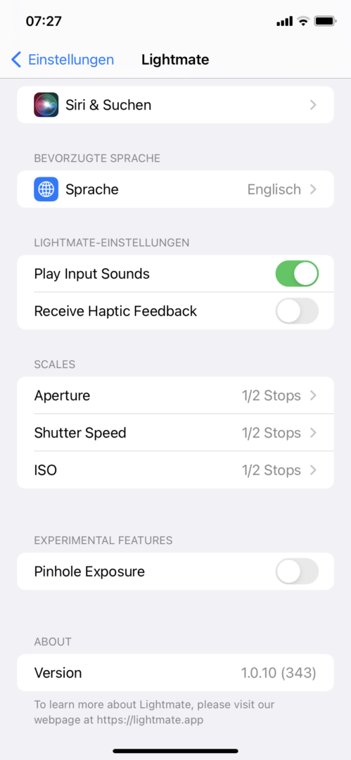 Lightmate light metering app