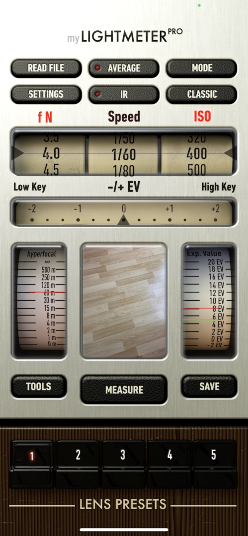 MyLightmeterPro light metering app