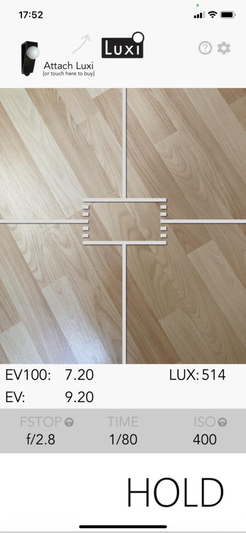 Luxi iOS light metering app