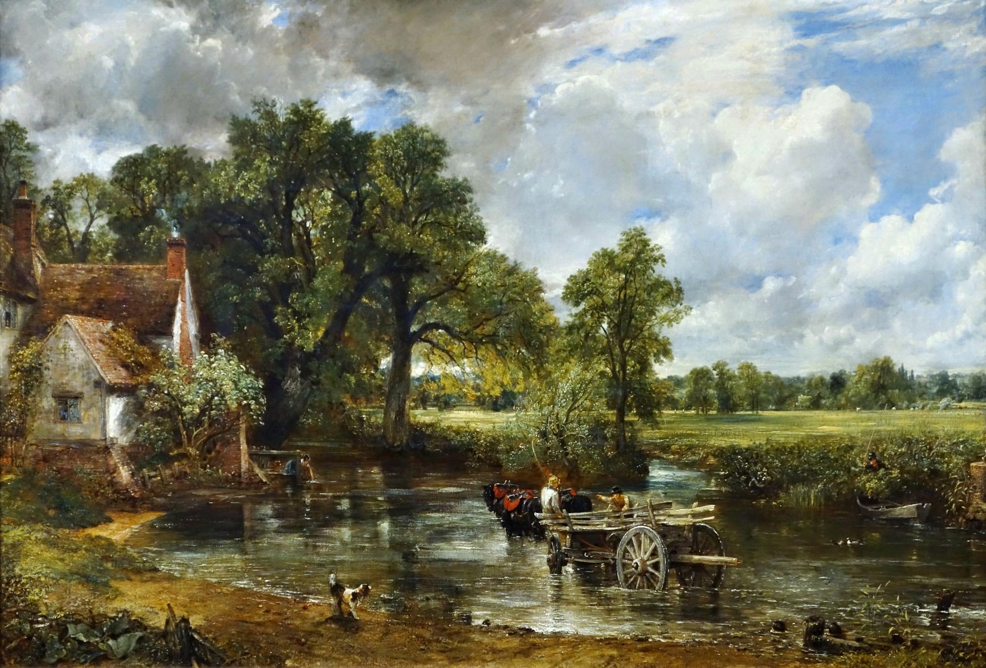 The Hay Wain” painted by John Constable 1821 - photographed at the National Gallery London by the author