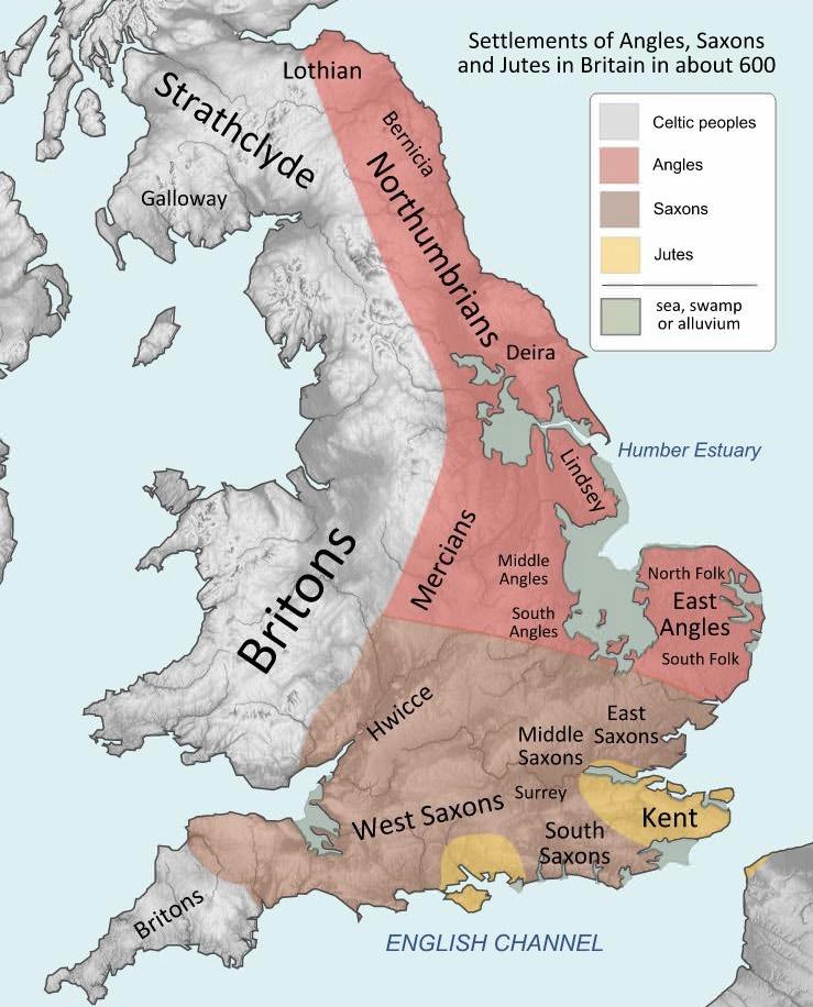 Where the East Angles settled