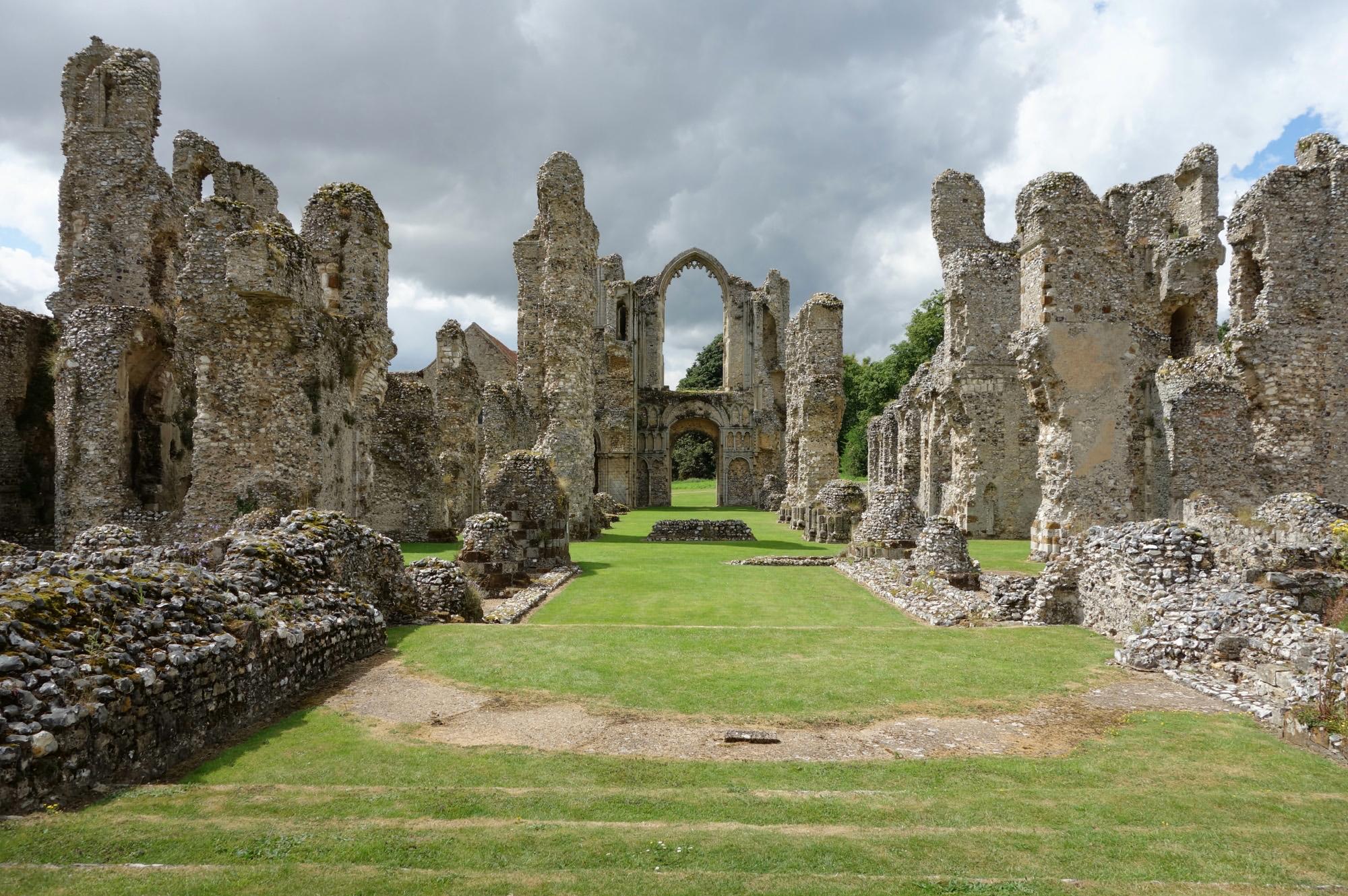The ruins of Castle Acre Priory
