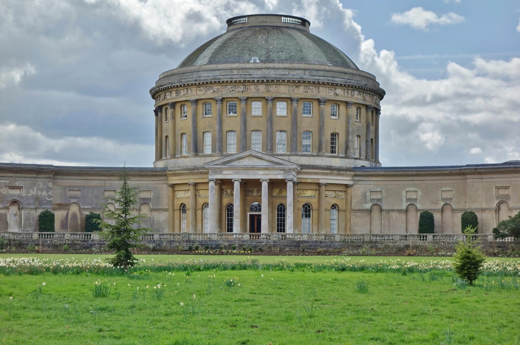 The Rotunda with corridors linking to the two wings of the house which are not shown here
