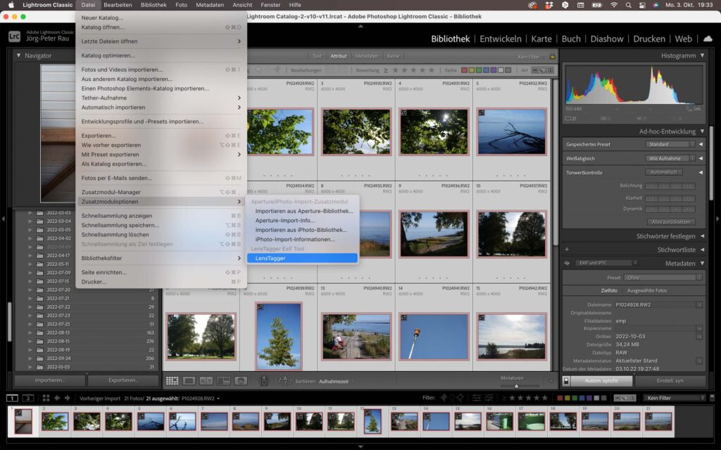 LensTagger Lightroom plugin screenshot