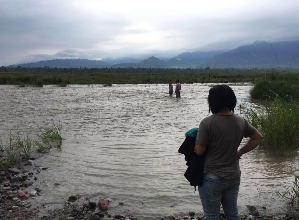 Flooded fields in Assam