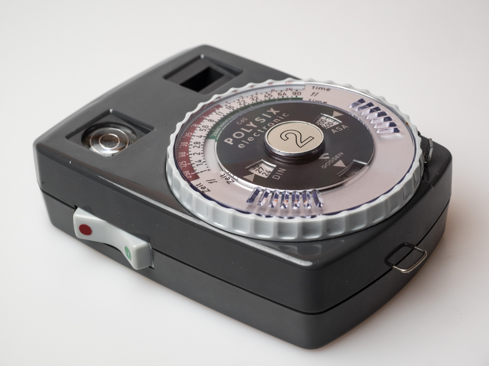 Hedeco Lime Two attachable light meter and one of its ancestors