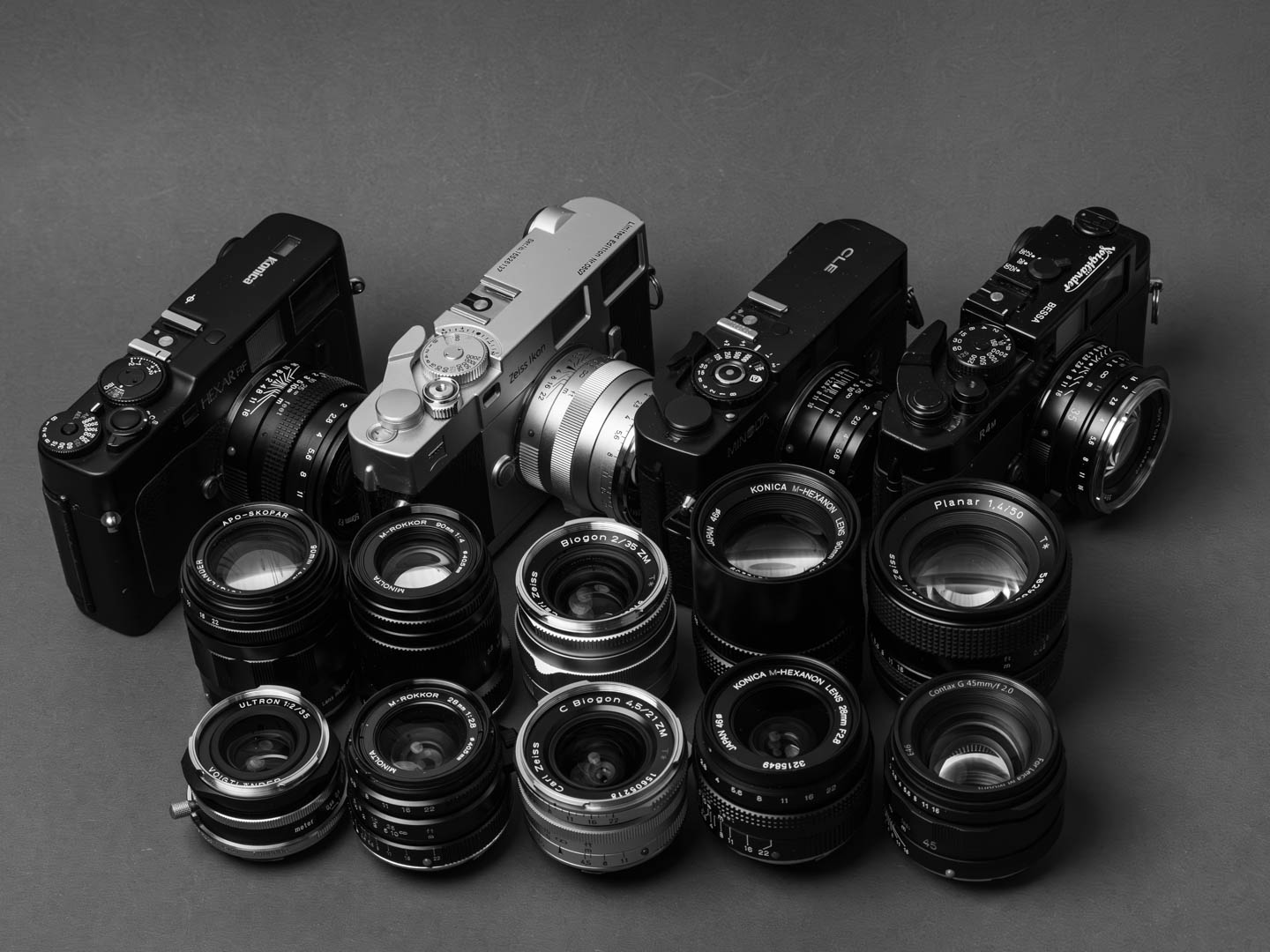 Product image showing photographic gear which is reviewed in the M Files, a series on Macfilos