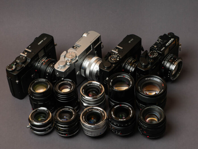 Product image showing photographic gear which is reviewed in the M Files, a series on Macfilos