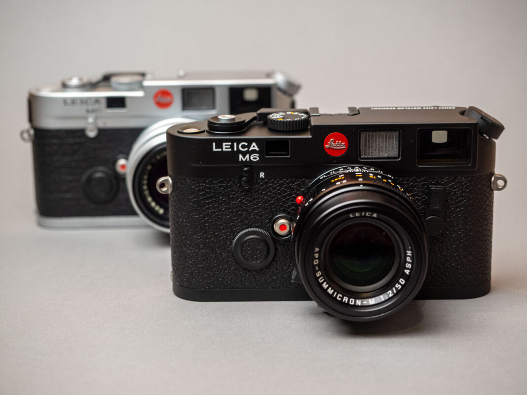 Product image shows Leica M6 cameras from 1994 and 2023.