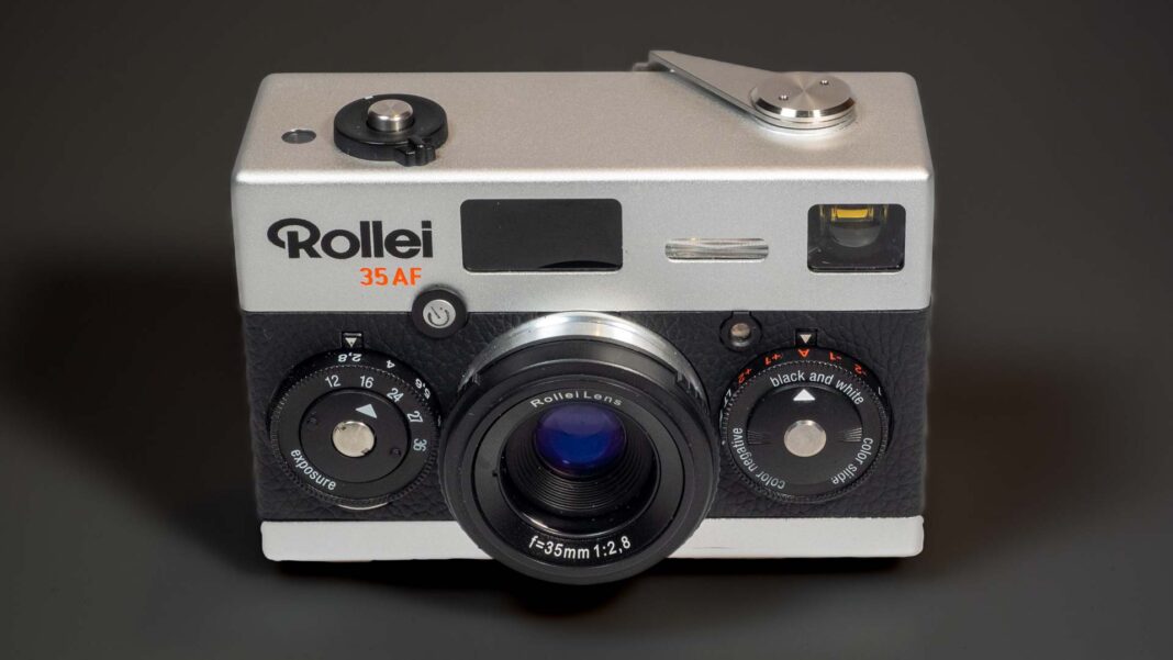 Product image shows Rollei 35AF analogue camera