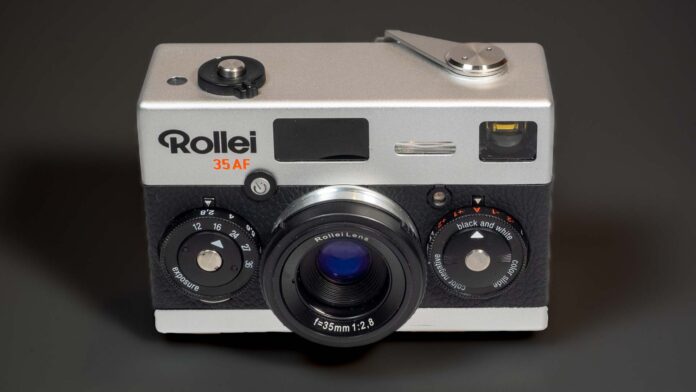 Product image shows Rollei 35AF analogue camera