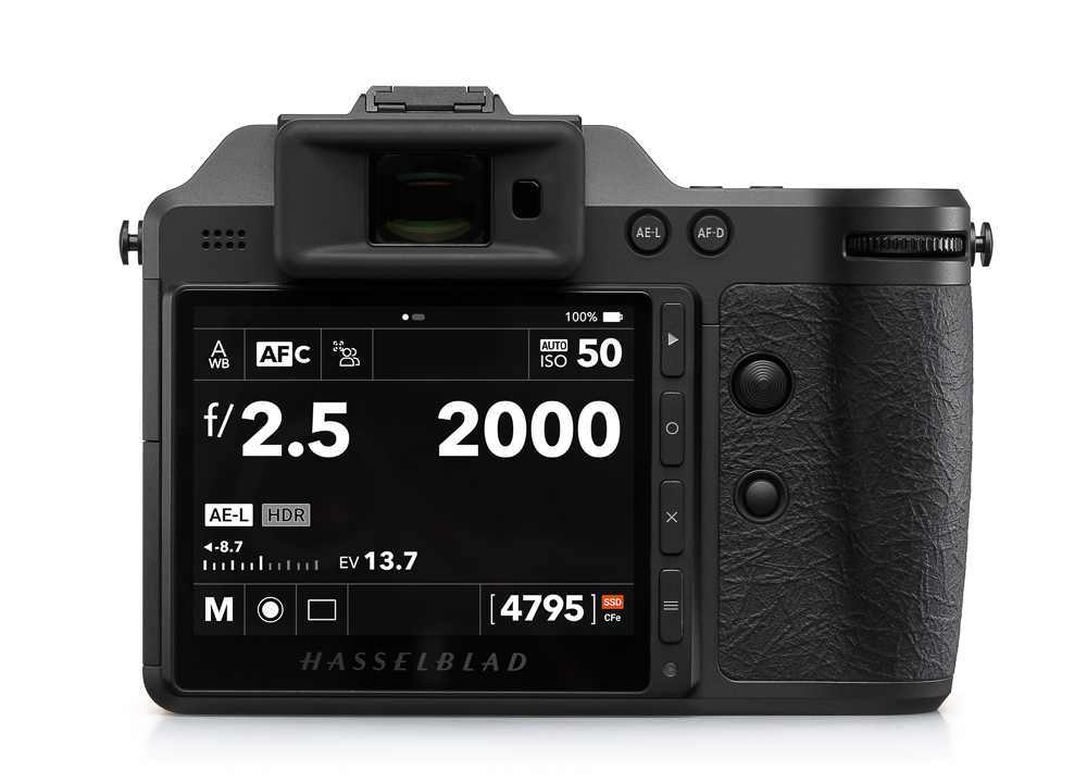 Hasselblad X2D II rear view illustrating new joystick