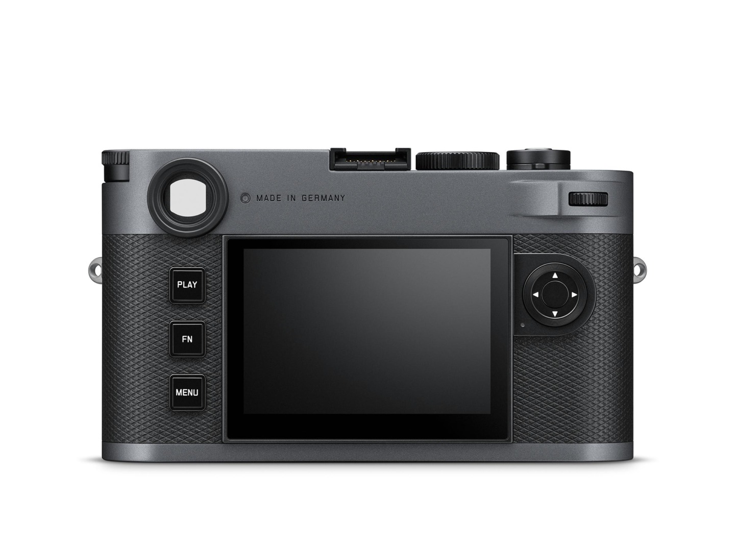 Leica M11-P rear view, metallic grey