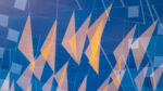 Multiple exposure image of a ceramic-tiled wall