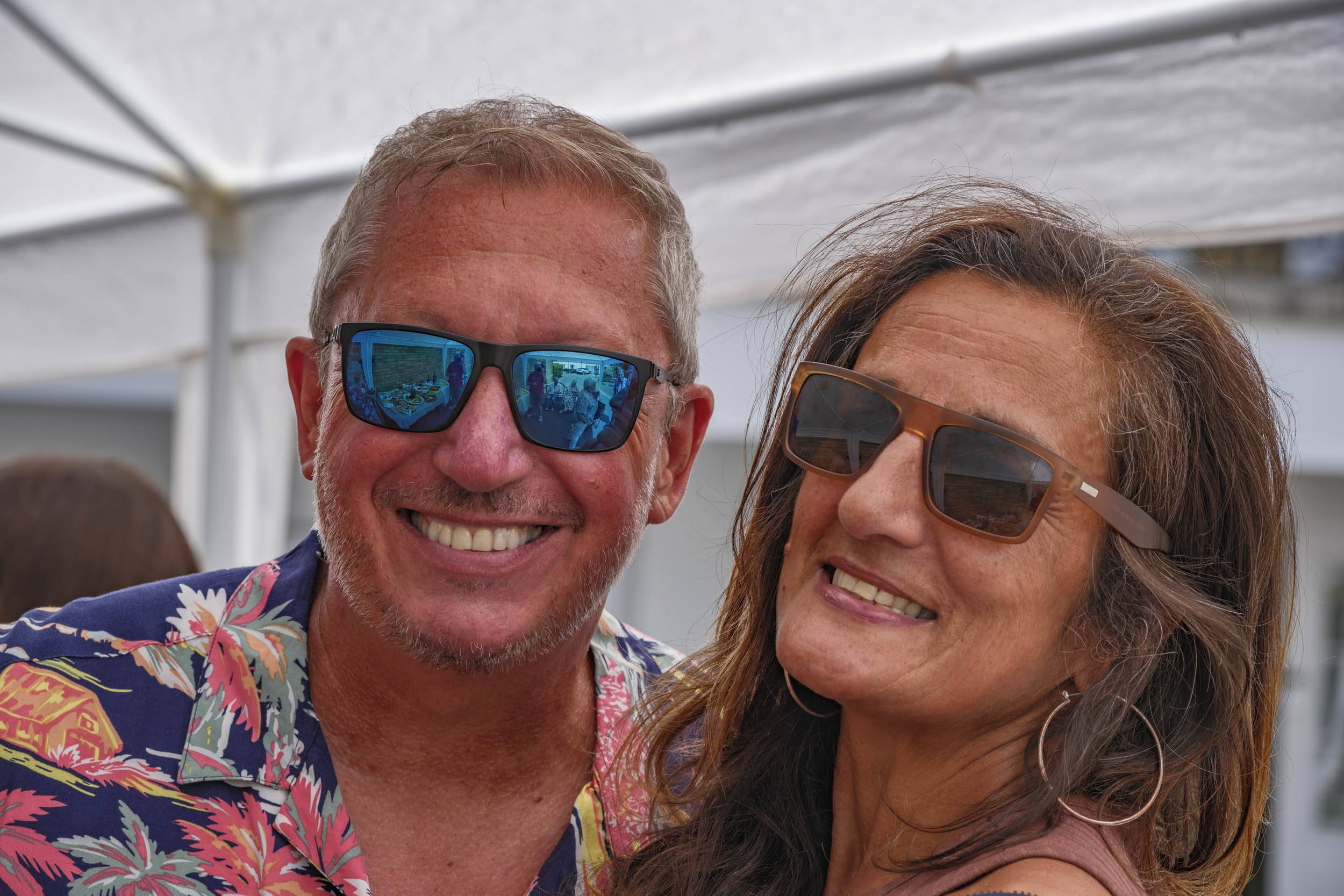 Couple at party