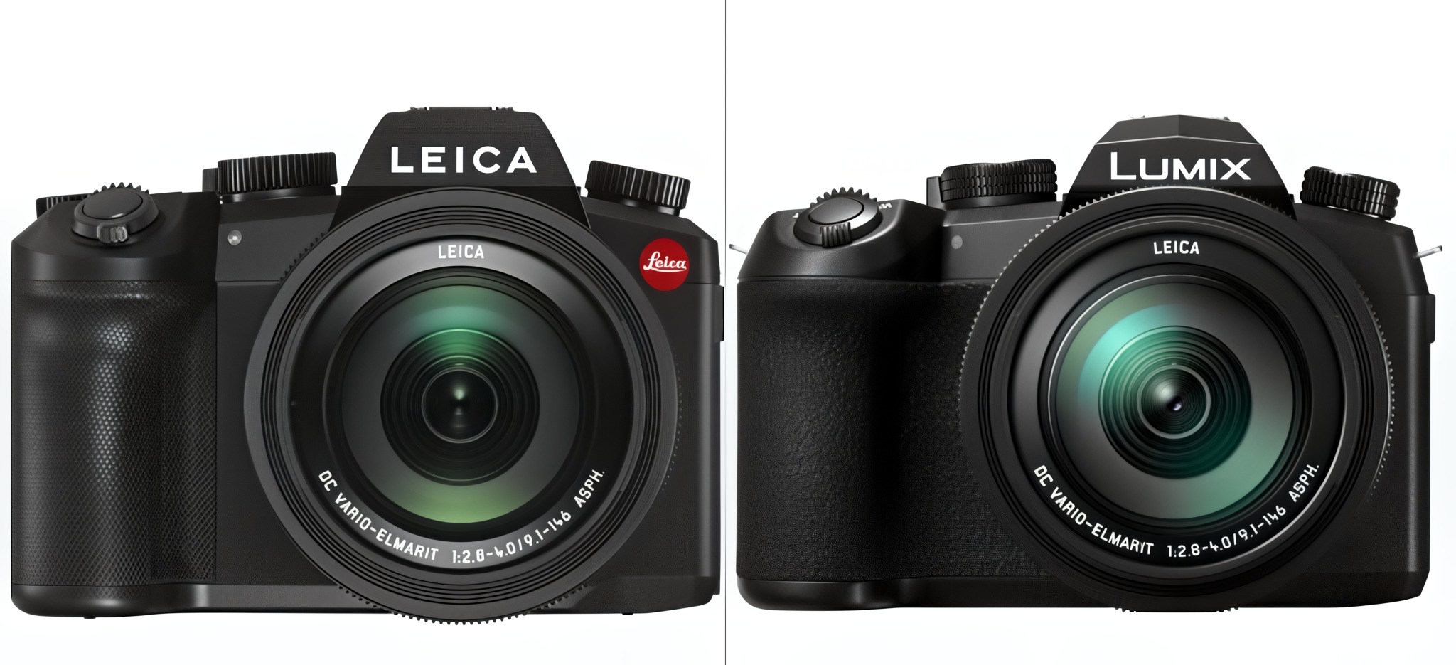 Two digital super zoom cameras side-by-side.