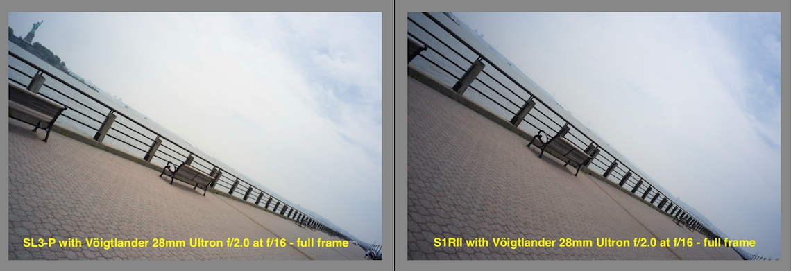 Side-by-side comparison of benches a riverside walk.