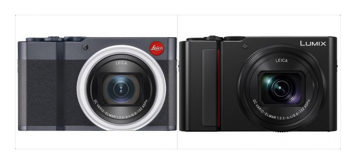 Two digital cameras side-by-side.