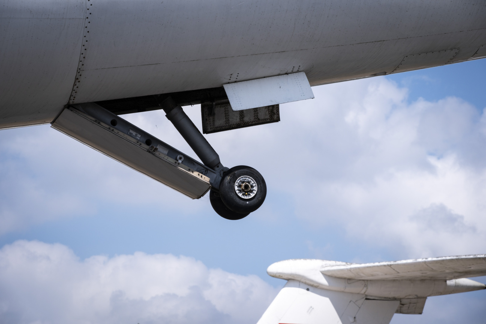 View of aircraft landing gear
