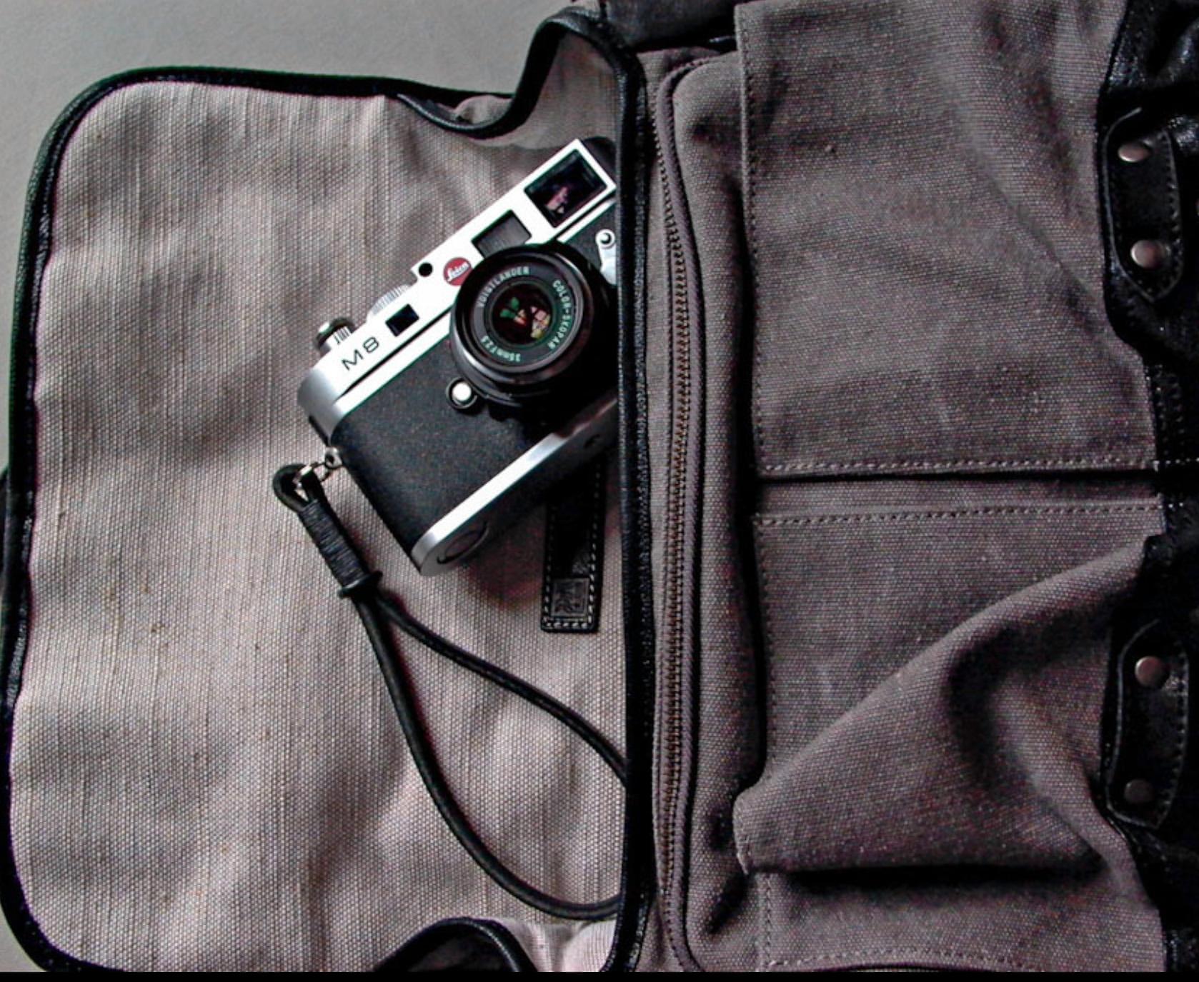 Gordy wrist strap mounted on Leica M8