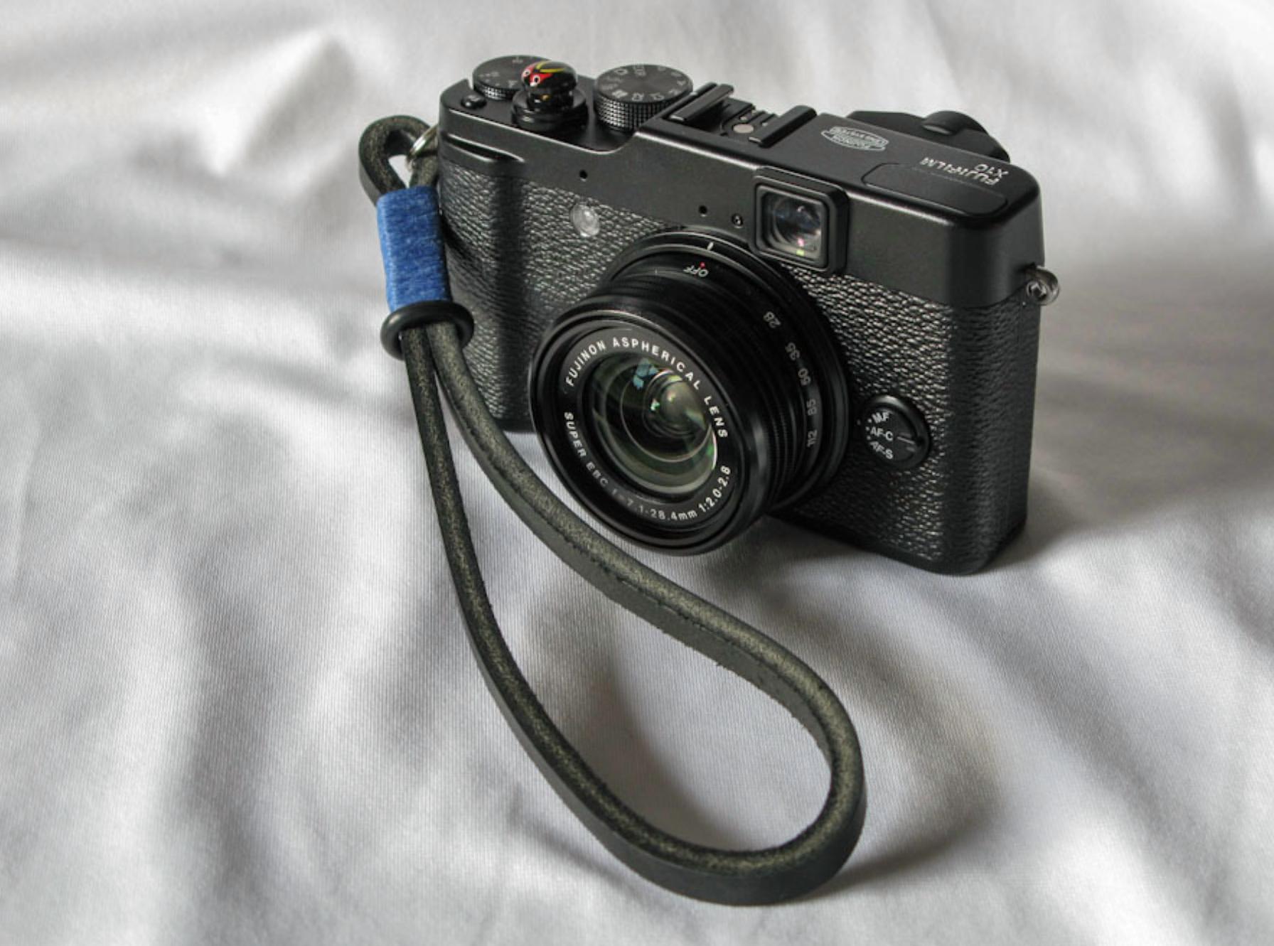 Camera with wrist strap