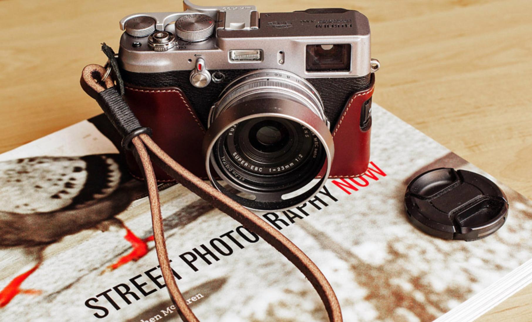 Fuji X100 camera with Gordy wrist strap