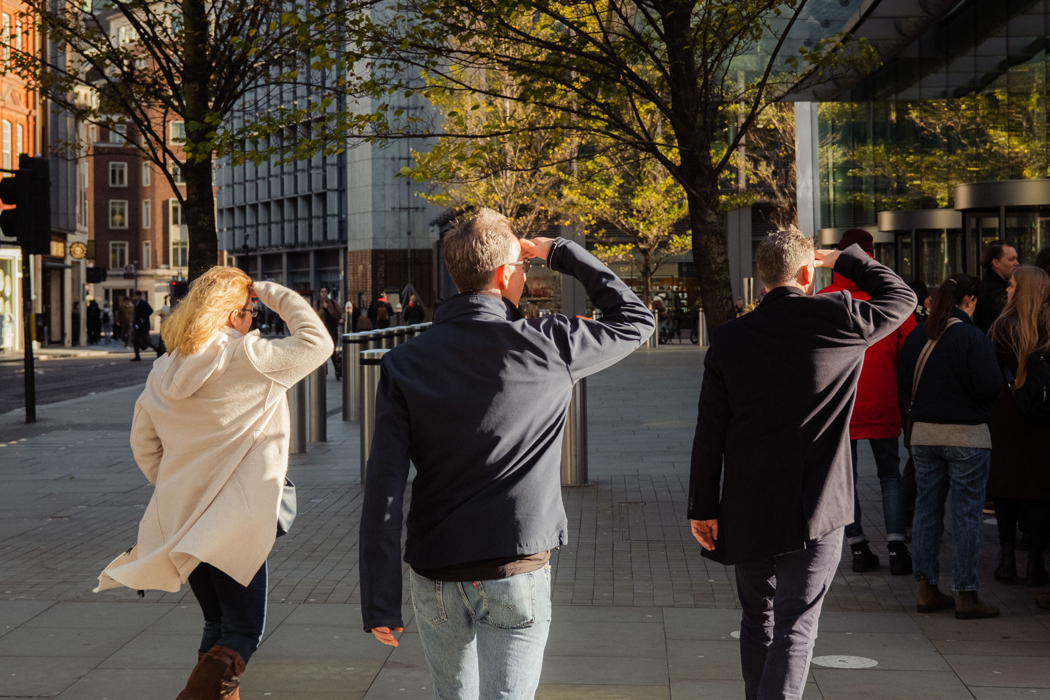 Three salutes into the sun